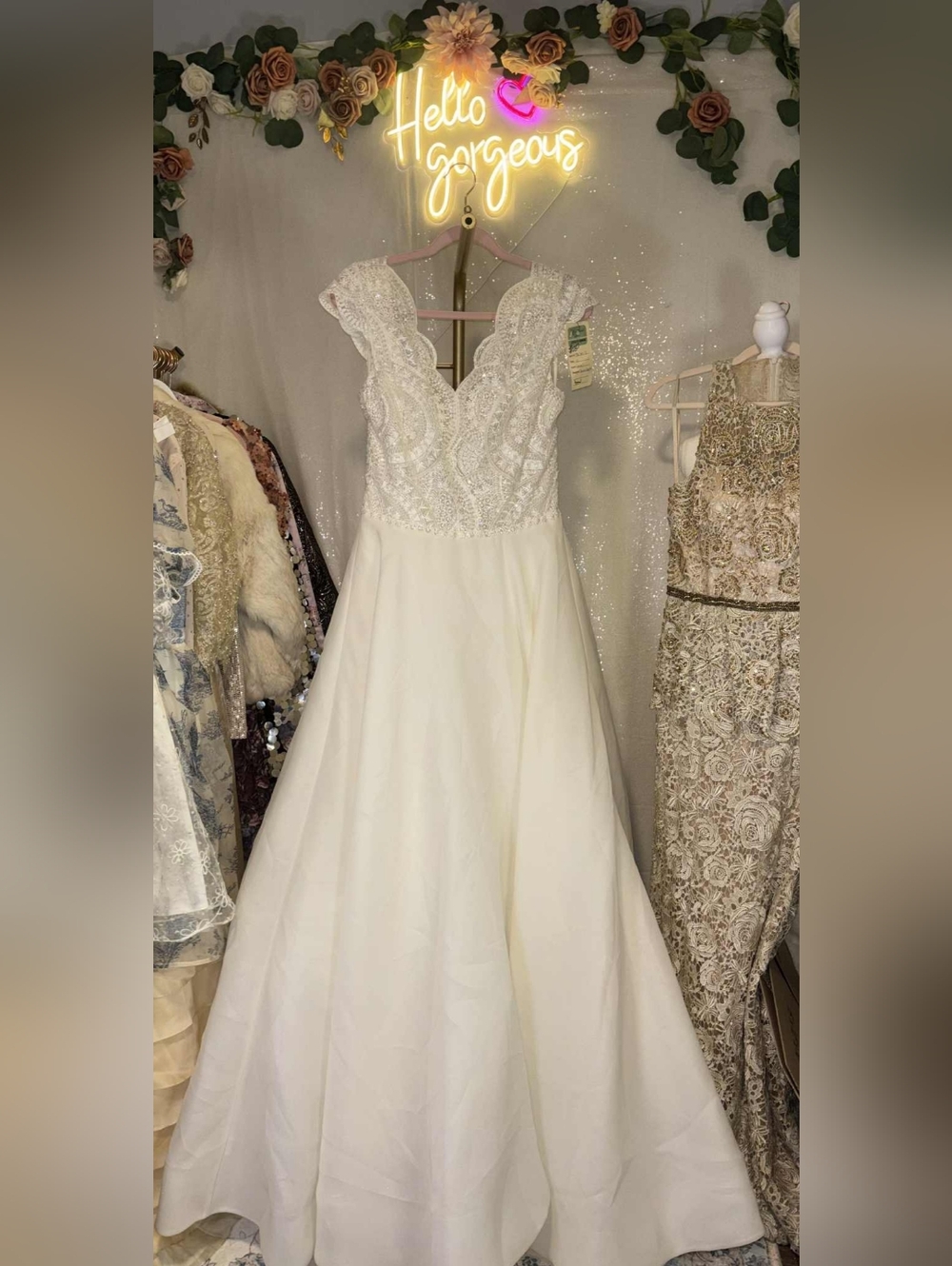 Anne Barge Blue Willow Collection Size 12 Pearl/ivory Lilith Wedding Gown - Picture 4 of 8